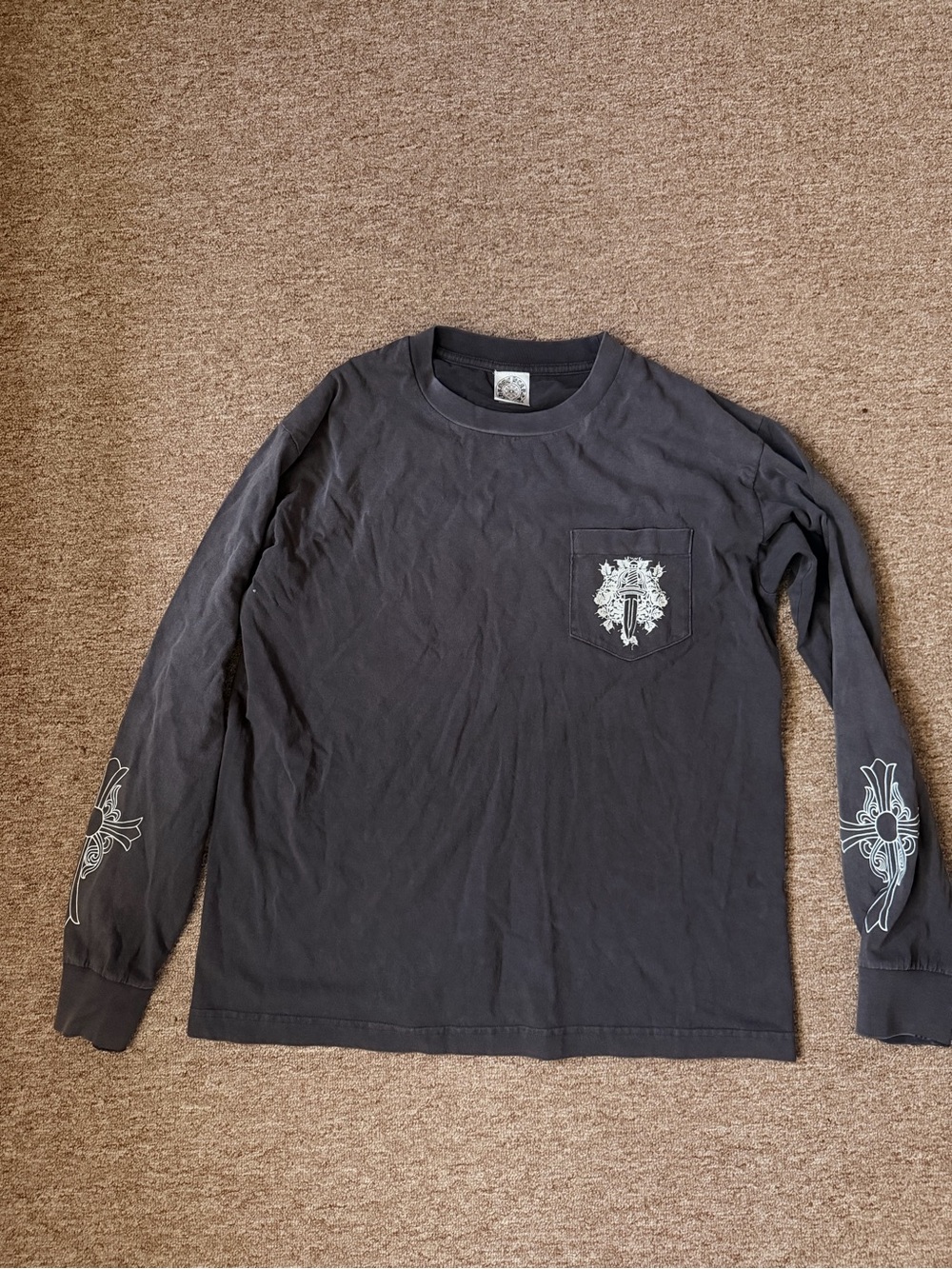 Chrome hearts vintage long sleeve tee shirt size L check measurements
